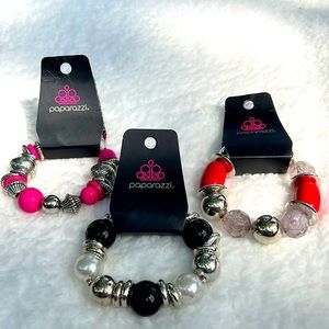 Paparazzi Lot of 3 Stretchy Bracelets